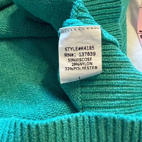 Teal Women's Crew Neck Sweater - Picture 7 of 7